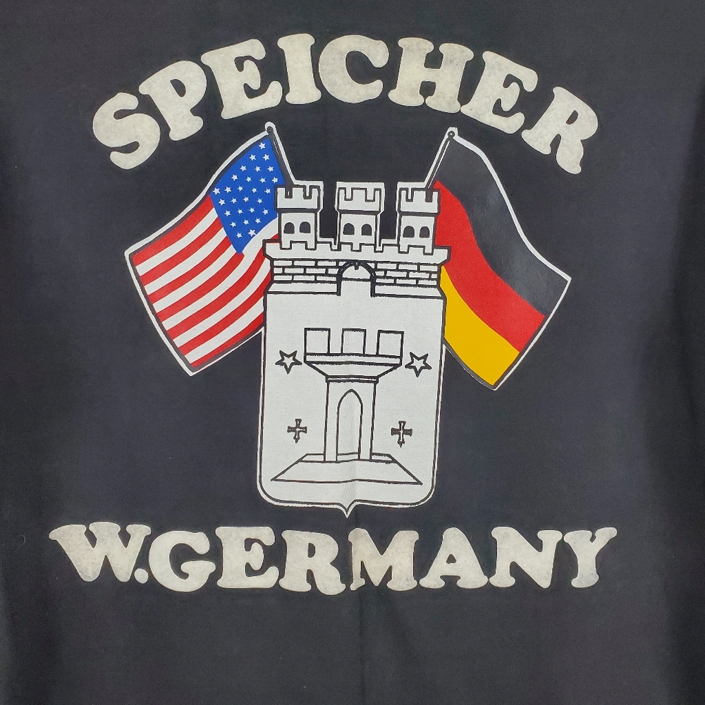 VTG 1982 Harley Davidson Motorcycles West Germany TShirt SOVIET Era Eagle M RARE
